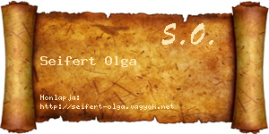 Seifert Olga névjegykártya